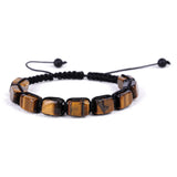 7 Chakra Rectangle Beads Rope Bracelet Healing Reiki Stones DIY Making