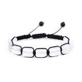 7 Chakra Rectangle Beads Rope Bracelet Healing Reiki Stones DIY Making