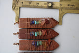 7 Chakra Reiki Wrap Pendulum Pendants Healing Crystal Natural Stone Quartz
