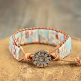 7 Chakra Reiki Healing Leather Wrap Bracelet