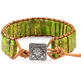 7 Chakra Reiki Healing Leather Wrap Bracelet