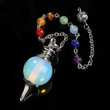 7 Chakra Reiki Healing Pendulum Natural Stones Pendant Crystal Meditation