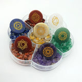 7 Chakra Reiki Meditation Stone Set Raw Crystals Quartz Gemstones