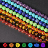 7 Chakra Reiki Stone Beads 8mm DIY Bracelet Necklace Earrings