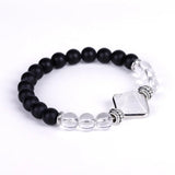 7 Chakra Reiki Pyramid Bracelets Charm Quartz Tiger Eye Stone Beaded Strand