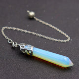7 Chakra Reiki Stone Beads Chain Pendulum Pendant Healing Crystal