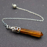 7 Chakra Reiki Stone Beads Chain Pendulum Pendant Healing Crystal