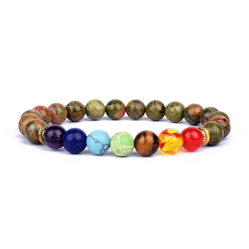 7 Chakra Stone Bracelets Healing Yoga Meditation Jewelry