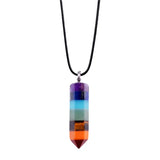 7 Chakra Stone Natural Quartz Necklaces Yoga Pendant For woman And Men Gift
