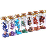 Chakra Tree Of Life Mini Glass Wishing Bottles Set