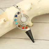 7 Chakra Yoga Stone Necklace Pendant Reiki Beads Jewelry