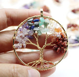 Amethyst Tree of Life Pendulum Pendant 50MM Natural Stone Chakra Reiki Crystal