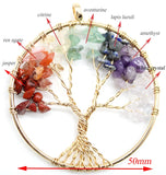 Amethyst Tree of Life Pendulum Pendant 50MM Natural Stone Chakra Reiki Crystal