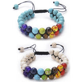 7 Chakras Braided Stone Bracelet Essential Oil Diffuser Aromatherapy