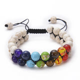7 Chakras Braided Stone Bracelet Essential Oil Diffuser Aromatherapy