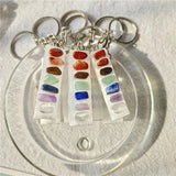 7 Chakras Selenite Necklace Mineral Jewelry Wicca Amulet