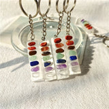 7 Chakras Selenite Necklace Mineral Jewelry Wicca Amulet
