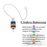 7 Chakras Pendulum Natural Stone Quartz for Dowsing Divination Scrying