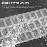 7 Chakras & Rune Resin Molds Set, Healing Crystal Epoxy Mold