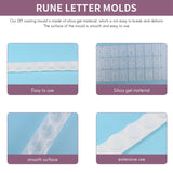 7 Chakras Stones Resin Molds with Rune Set