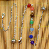 7 Beads Chakra Chain Hollow Bead Pendulum Chain