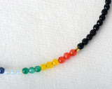 7 Chakra Semi Precious Stone Necklace Beaded Choker
