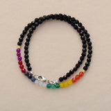 7 Chakra Semi Precious Stone Necklace Beaded Choker