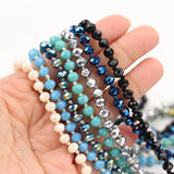 Small Glass Beads Chains, Faceted Glass Beads Jewelry