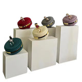 Jewelry Shop Window Rings Display Stand Round Shelf Velvet Organizer