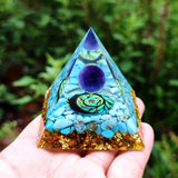 7 Chakra Pyramid Crystal Ball Tree Of Life Orgonite Pyramid
