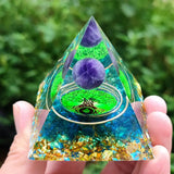 7 Chakra Pyramid Crystal Ball Tree Of Life Orgonite Pyramid