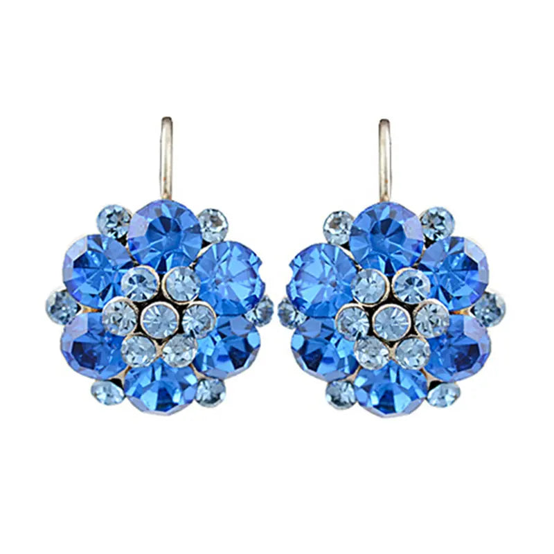 Colorful Beads Lucky Rhinestones Ethnic Clip On Earrings Statement Jewelry