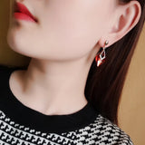Rhinestone Tear Drop Clip-on Earrings for Women