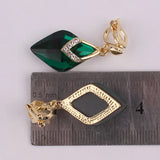 Rhinestone Tear Drop Clip-on Earrings for Women