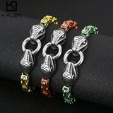 Snake Head Bracelet Stainless Steel King Chain Wristband
