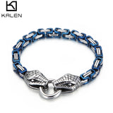 Snake Head Bracelet Stainless Steel King Chain Wristband