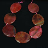 7PCS Colos Achate Dragon Veins Oval Beads