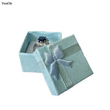 Earring Ring Storage Box with Ribbon