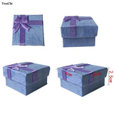 Earring Ring Storage Box with Ribbon