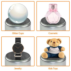 Crystal Stand, Colorful Light Rotating Display for Tumbler Cups