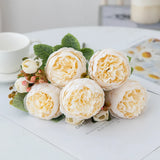 7 Silk Peony Flowers for Home Wedding Decoration