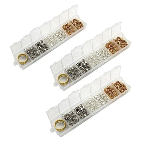 DIY Jewellery Findings Kit with Alloy Jump Rings & Clasps