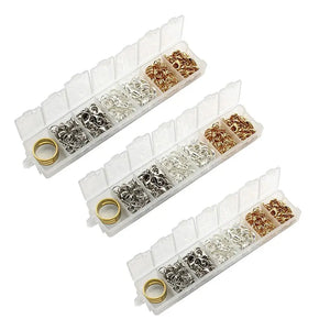 DIY Jewellery Findings Kit with Alloy Jump Rings & Clasps