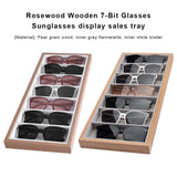 7 Grids Glasses Display Tray Sunglasses Necklace Rack Jewelry Organizer Stand