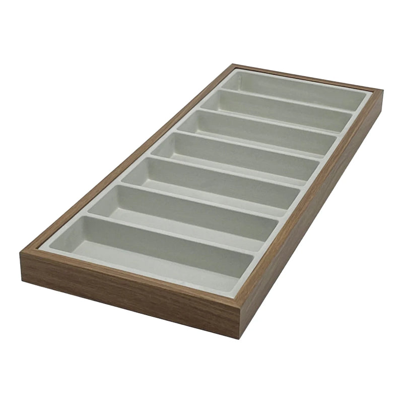 7 Grids Glasses Display Tray Sunglasses Necklace Rack Jewelry Organizer Stand
