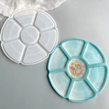 7 Grids Tray Painting Plate Epoxy Resin Mold Makeup Storage Tray Silicone Mould
