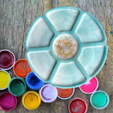 7 Grids Tray Painting Plate Epoxy Resin Mold Makeup Storage Tray Silicone Mould