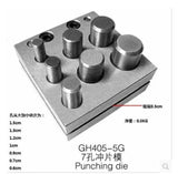 7 Holes Punching Set Round Disc Cutter Punch Metal Circle Craft Jeweler