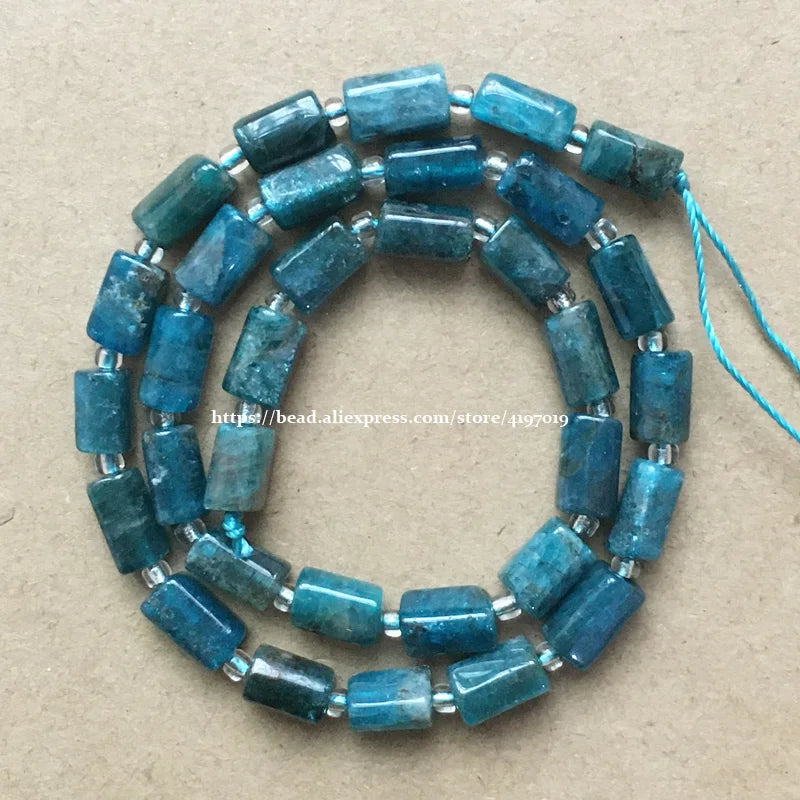 7'' Apatite Cylinder Spacer Stone Beads