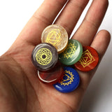 7 Chakra Stones 25MM Polished Palm Stone Reiki Crystal Healing Divination